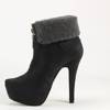 OUTLET Suede Booties Pin with sheepskin - Shoes