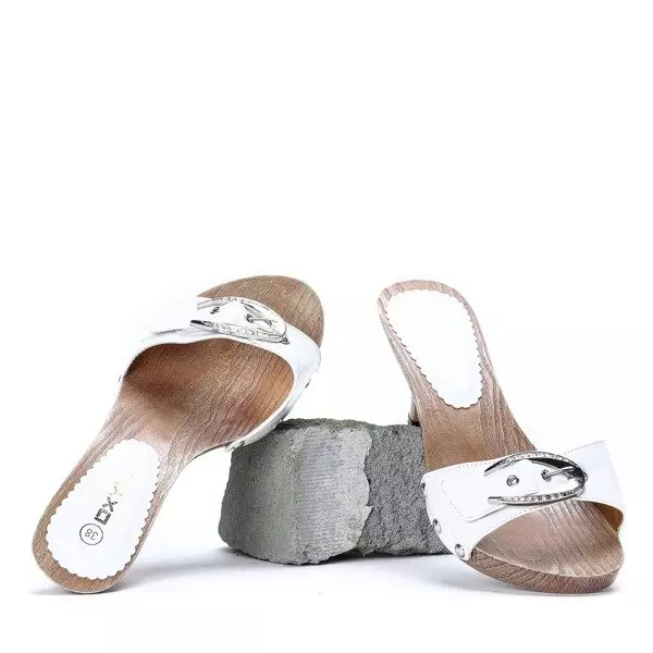 OUTLET White sandals on a Della stiletto - Footwear