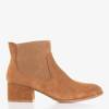 OUTLET Women's camel boots with flat heels Tarina - Shoes