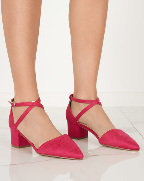 OUTLET Women's fuchsia sandals on a Crisco post - Footwear