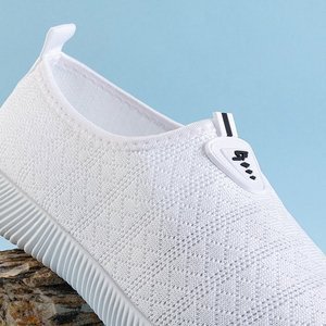 OUTLET Women's white sneakers slip on Smegin - Footwear
