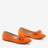 Orange ballerinas with frallise decoration - Footwear
