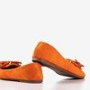 Orange ballerinas with frallise decoration - Footwear
