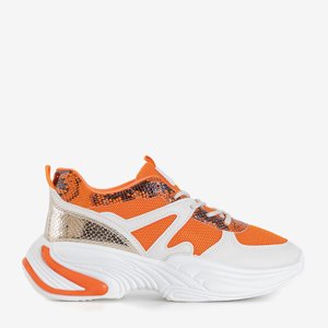 Orange women's sports shoes Waks - Footwear