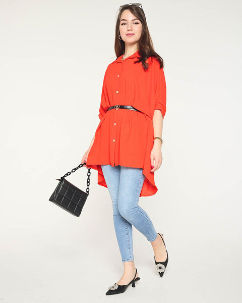 Orange women's tunic shirt - Clothing