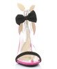 Pink Rokarde sandals with a black bow - Shoes