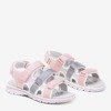 Pink and gray children's sandals Belina - Footwear