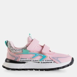 Pink girls' sports shoes with Velcro Diris - Footwear