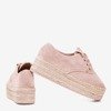 Pink openwork shoes on the Harness platform - Footwear 1