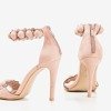 Pink sandals on a high heel Poliase - Footwear 1