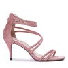Pink sandals on a low heel Joleen - Footwear 1