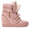 Pink sneakers on a wedge heel with Erica sliders - Footwear