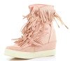 Pink sneakers with fringes on the Kennedy wedge heel - Footwear 1