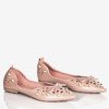 Pink women's ballerinas with Lil decorations - Footwear 1