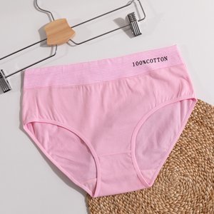 Pink women's cotton panties in PLUS SIZE - Underwear