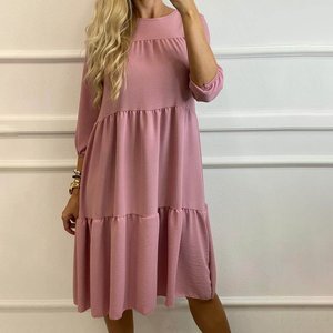 Pink women's midi dress - Clothing