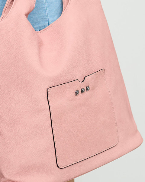 Pink women's shopper bag - Accessories