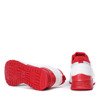 Red and white sports shoes with a holographic finish Metalien - Footwear