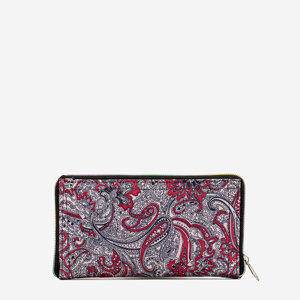 Red patterned shopping bag, foldable into a wallet - Accessories