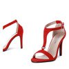 Red sandals on a high heel Rosie - Shoes 1