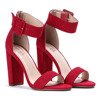 Red sandals on a post with Katie clasp - Footwear 1