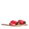Red slippers on a flat Austis sole - Footwear