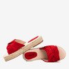 Red women&#39;s slippers on the Baby Bow platform - Footwear 1