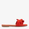 Red women&#39;s slippers with a bow Mirenae - Footwear 1