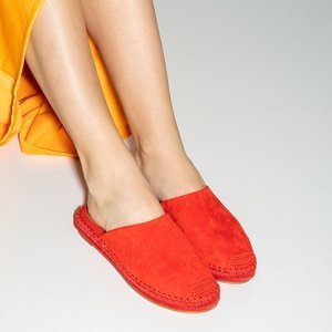 Red women's slippers a'la espadrilles Toshiko - Shoes