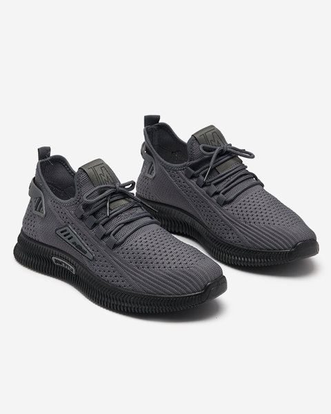 Rijakis gray men's lace-up sneakers - footwear
