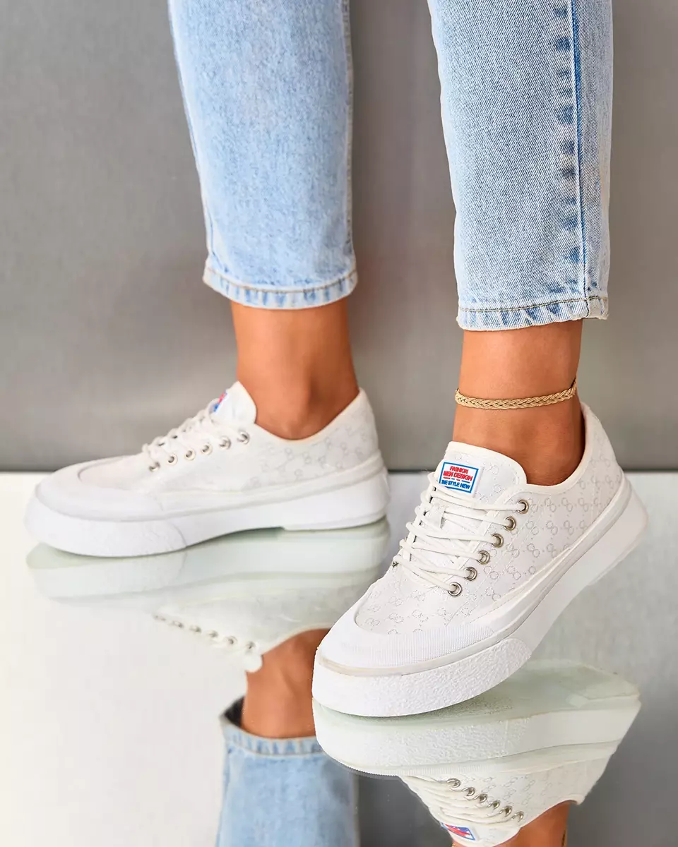 Royalfashion White women's Ferriva platform sneakers