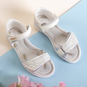Saturnina silver brocade children's sandals - Footwear