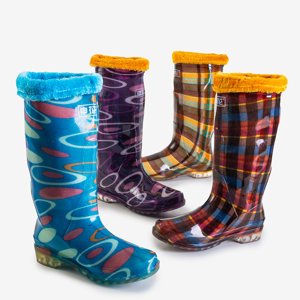 Violet patterned women's rain boots Tofito - Footwear
