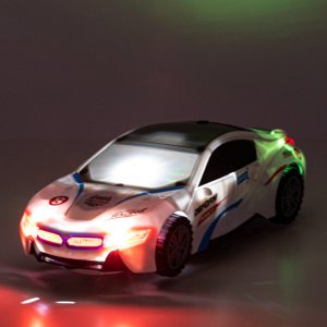 White Luminous Robot Car - Toys