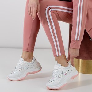 White and pink trainers with holographic inserts Etana - Footwear