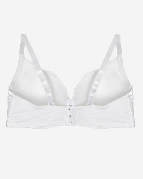 White bra with decorative lace - Underwear