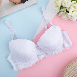 White padded bra with lace - Underwear