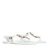 White sandals with Tossertine decoration - Footwear 1