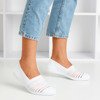 White slip - on sneakers with stripes Yeqa - Footwear