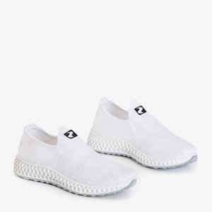 White slip on sports shoes Nandini - Footwear