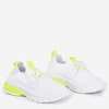 White sports shoes with neon yellow Brighton inserts - Footwear 1