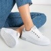 White sports sneakers with silver inserts Solesca - Footwear