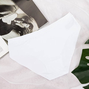 White women's panties with inscription - Underwear
