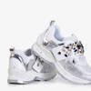 White women's sports shoes with embellishments Ignassy - Footwear