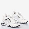 White women's sports sneakers on the wedge Acanta - Footwear 1