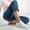 White women's sports sneakers with silver inserts Hypnosis - Footwear 1