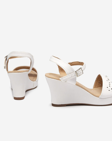 White women's wedge sandals Bellomia - Footwear