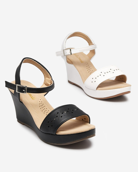 White women's wedge sandals Bellomia - Footwear