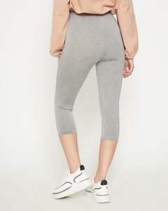 Women's 3/4 length gray leggings - Clothing