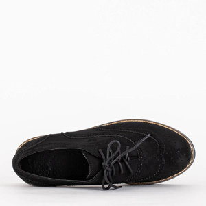 Women's black eco-suede shoes Lammi - Footwear